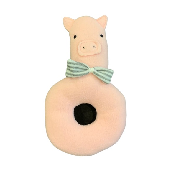 🎄Crate & Barrel plush pig rattle - Picture 4 of 11